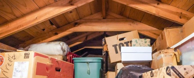 storage boxes in the Attic