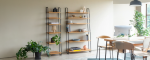 Vertical shelving units