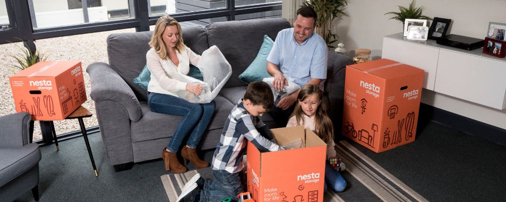 Family packing boxes for self storage