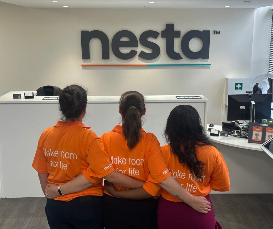 Nesta staff standing shoulder to shoulder - Nesta Nesta staff standing shoulder to shoulder
