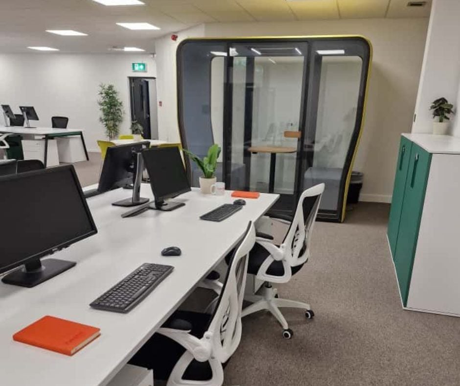 Sandyford office - Nesta Serviced office Sandyford with sound proof meeting pod