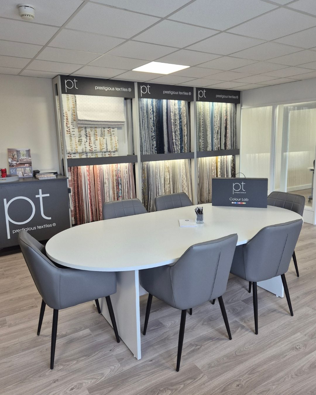 White and Teal Corporate Employee Spotlight LinkedIn Post Instagram Post 45 - Nesta - Nesta PT fabrics showroom in Nesta Kylemore Dublin Ireland